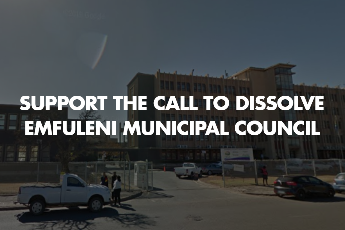 Dissolve the Emfuleni Municipal Council ActionSA